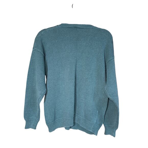 Suburbans Women’s Vintage Sweater Green Geometric Pattern Size L EUC - Picture 2 of 4